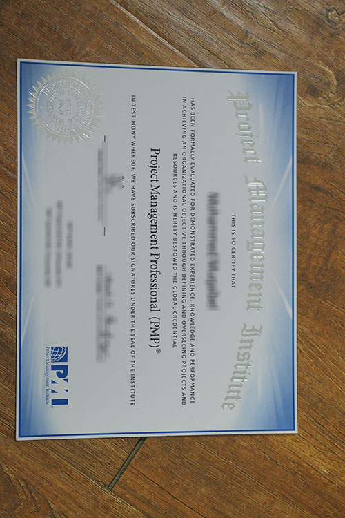 PMP fake certificate sample