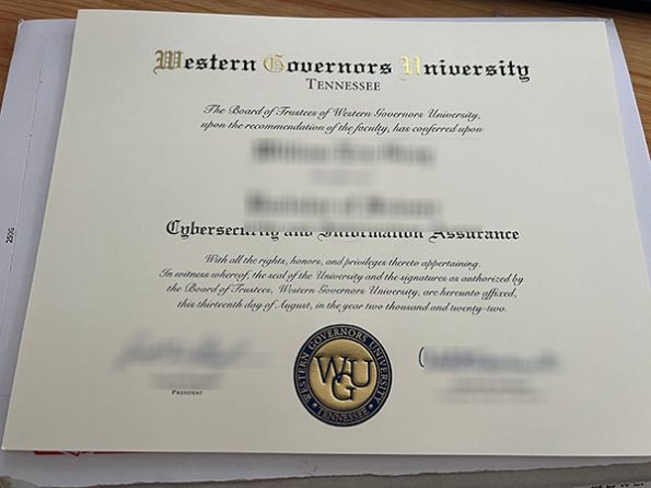 WGU fake diploma sample