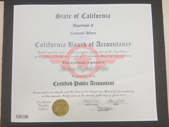 Fake CPA Certificate