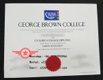 George Brown College fake diploma sample