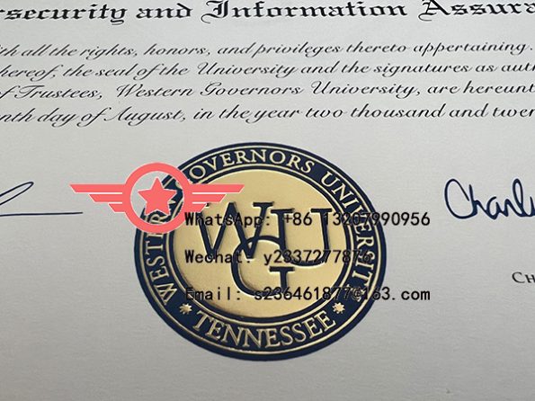 WGU Bachelor of Science in Information Technology fake degree sample