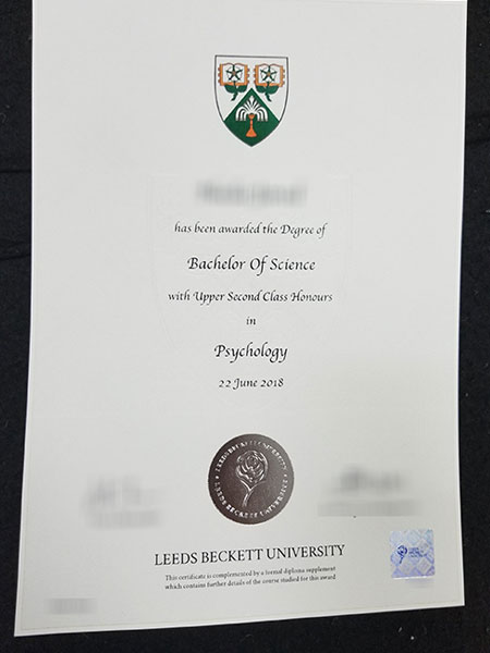 University of Leeds BSc fake certificate sample 2018 version