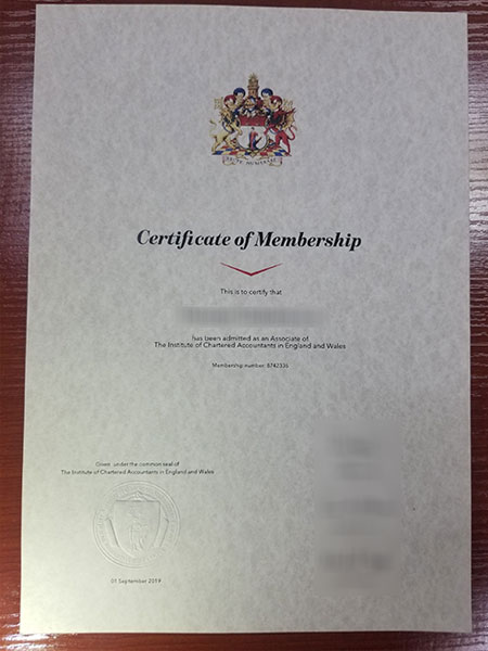 ICAEW fake degree certificate sample 2019 version