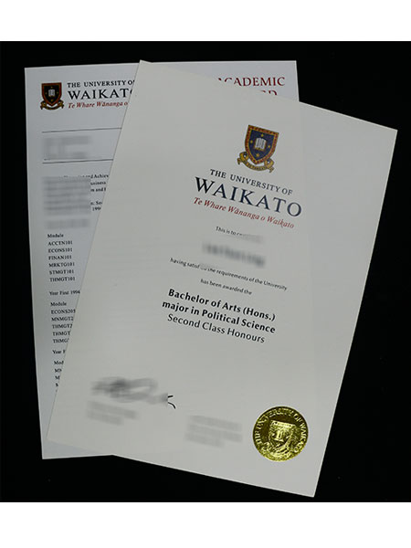 University of Waikato Politics fake degree sample