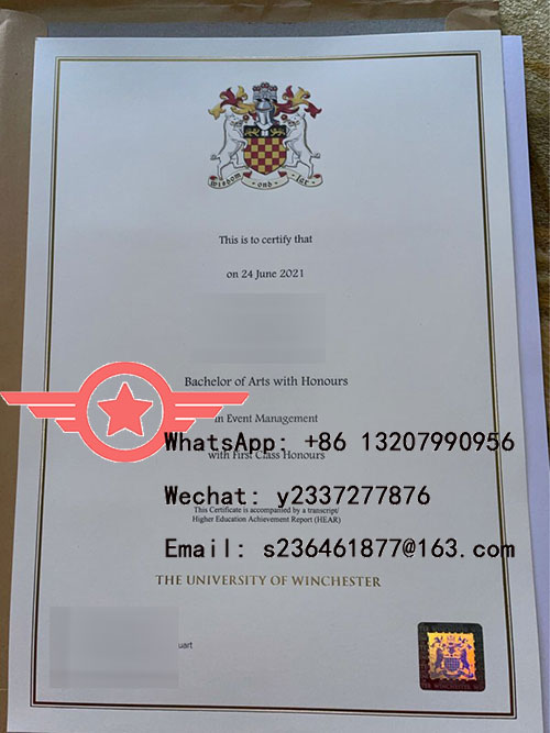 University of Winchester BA fake degree sample
