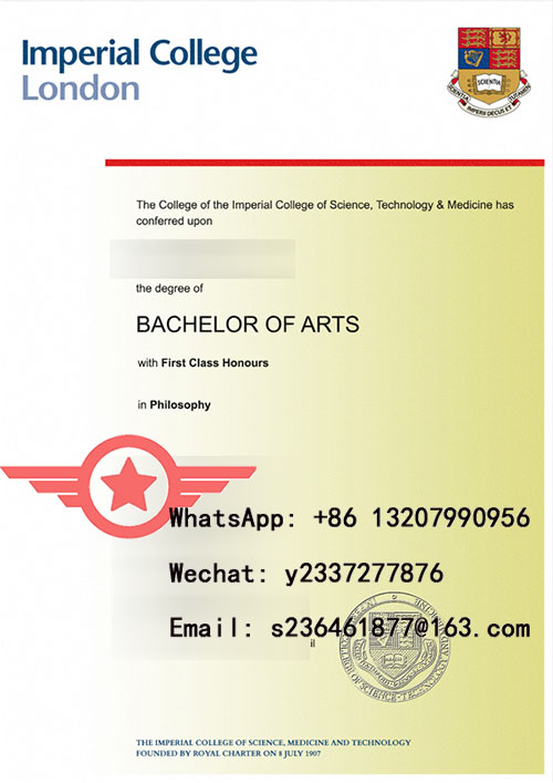 Imperial College London Ph.D. fake degree sample