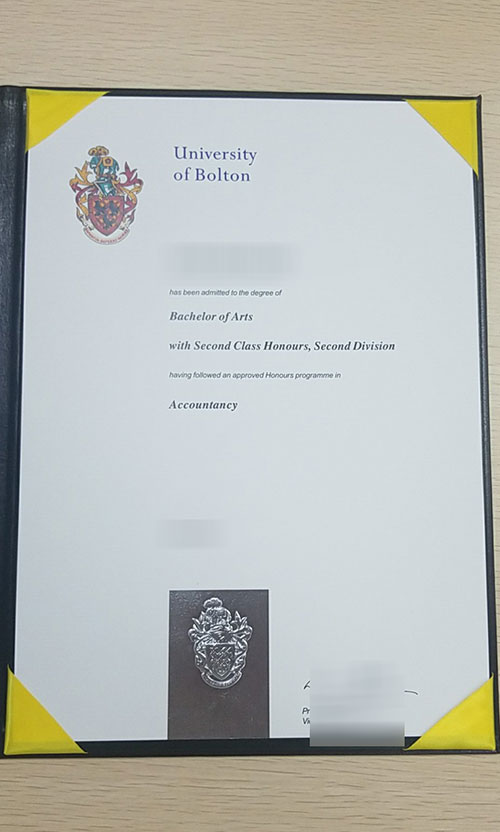 University of Bolton fake degree sample