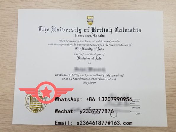 UBC BA fake degree sample