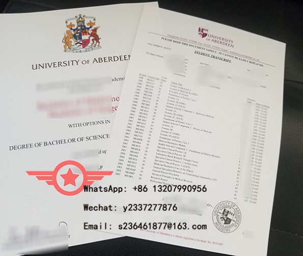 University of Aberdeen fake transcript certificate sample