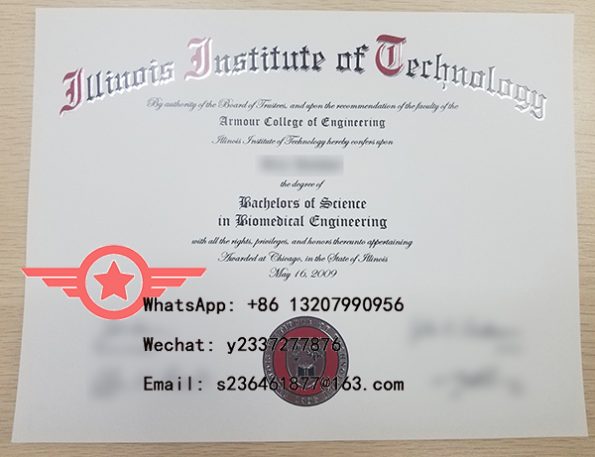 Illinois Institute of Technology BSc Biomedical Engineering fake certificate sample