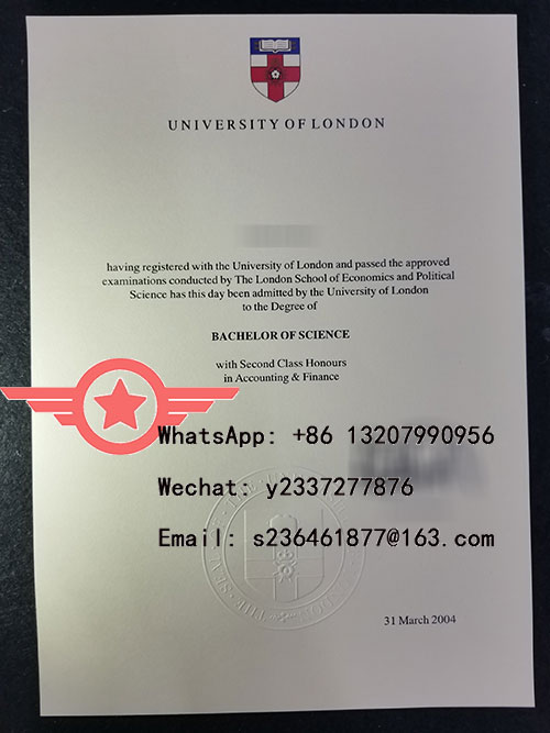 University of London Master of Arts fake degree sample