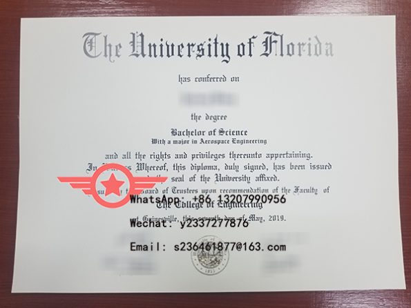 University of Florida Aerospace Engineering BA fake degree sample