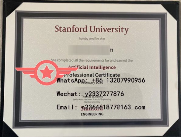 Stanford University Bachelor of Science fake diploma sample