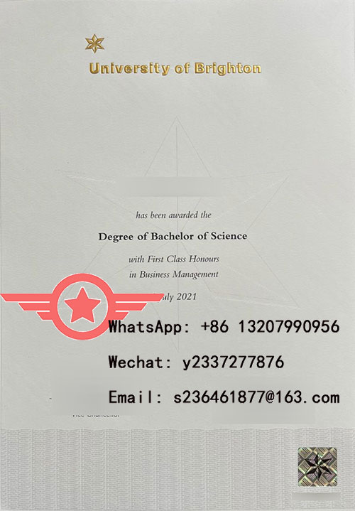 University of Brighton science degree fake certificate sample