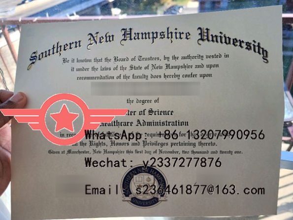 SNHU Bachelor of Business Administration fake certificate sample