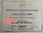 ASIS CPP fake certificate sample