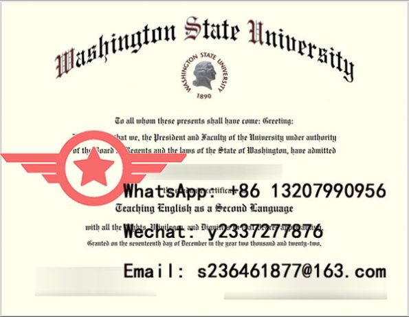 WSU Bachelor of Arts in Business Administration fake certificate sample