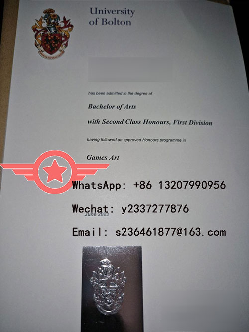 University of Bolton BSc fake diploma sample