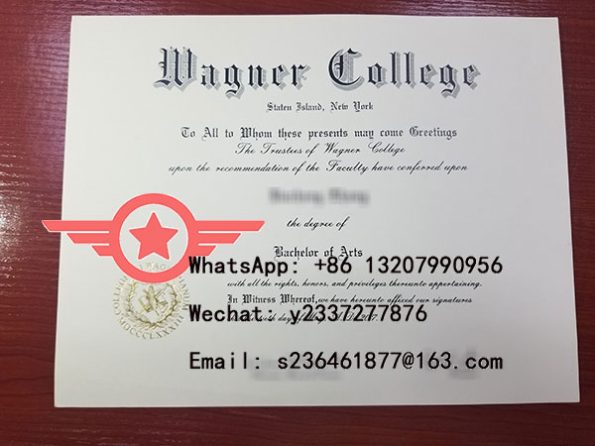 Wagner College Bachelor of Arts fake diploma sample