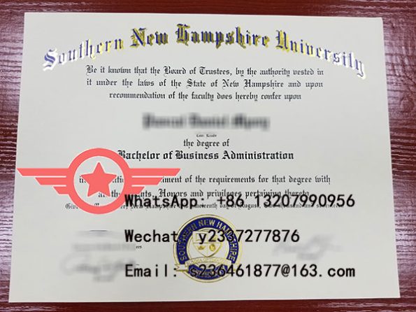 SNHU Bachelor of Business Administration fake certificate sample