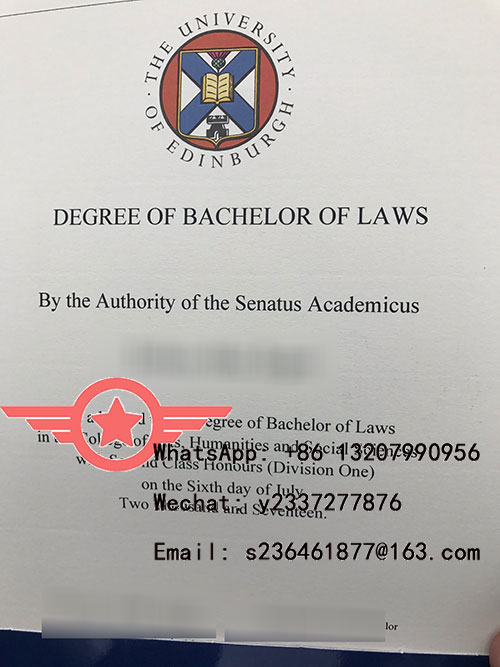 University of Edinburgh MSc fake diploma sample