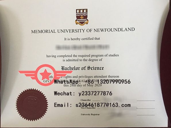 MUN Bachelor of Science fake degree sample