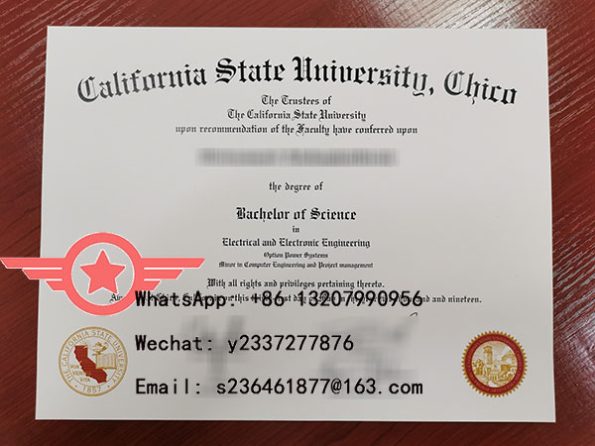 California State University Chico Bachelor of Science fake degree sample