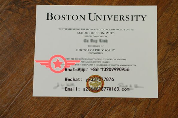 BU Bachelor of Science fake degree sample