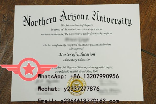 NAU Master of Education fake certificate sample