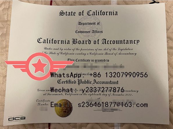 CPA fake certificate sample