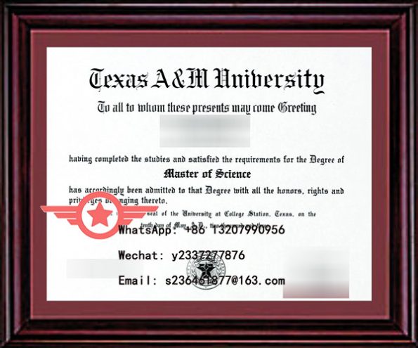 TAMU Bachelor of Science fake diploma sample