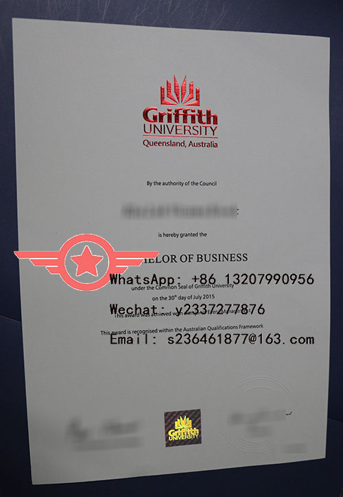 Griffith University Bachelor of Commerce fake certificate sample