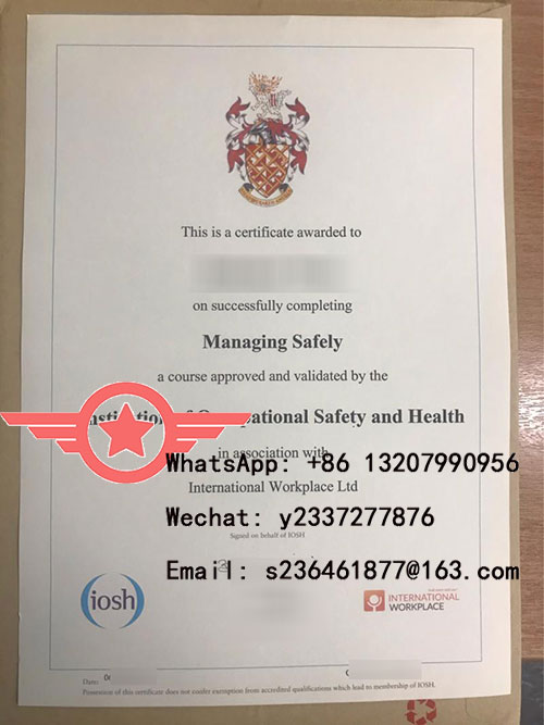 IOSH Safety Management Fake Certificate Sample