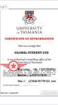 UTAS Doctor of Philosophy fake diploma sample