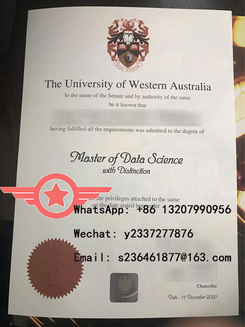 UWA Master of Data Science fake certificate sample