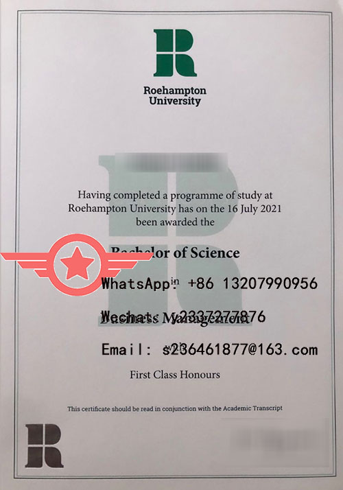 University of Roehampton BSc fake degree sample