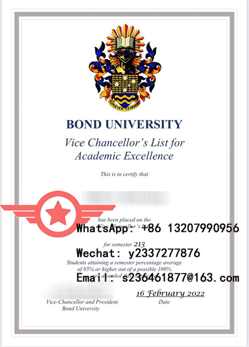 Bond University Doctor of Philosophy fake certificate sample