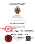 Bond University Doctor of Philosophy fake certificate sample