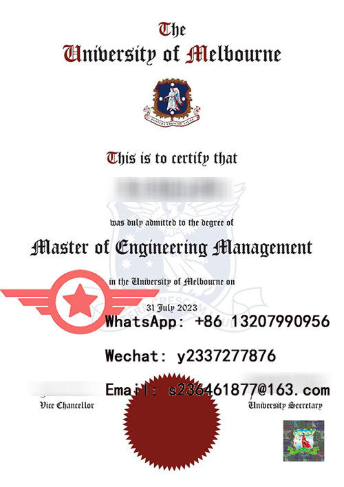 Sample fake diploma for Doctor of Philosophy from the University of Melbourne