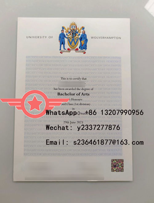 University of Wolverhampton Bachelor fake certificate sample