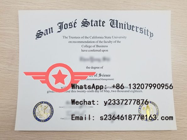 SJSU Bachelor of Science fake degree sample