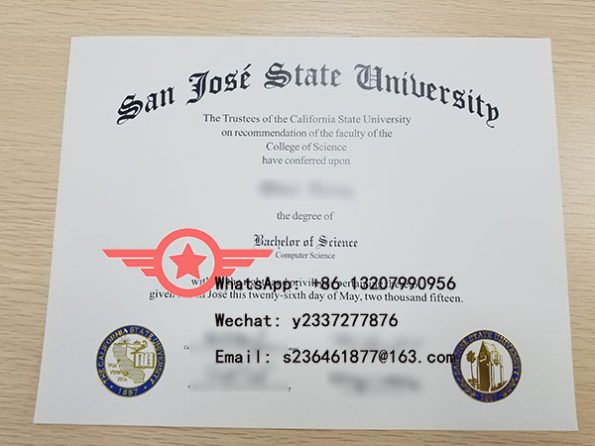 SJSU Bachelor of Science fake degree sample