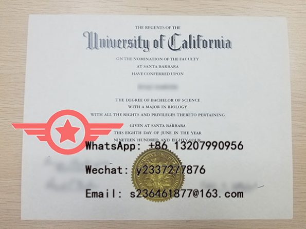 UCSB Biology fake degree sample