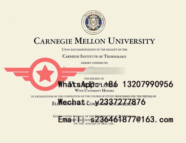CMU Bachelor of Science fake degree sample