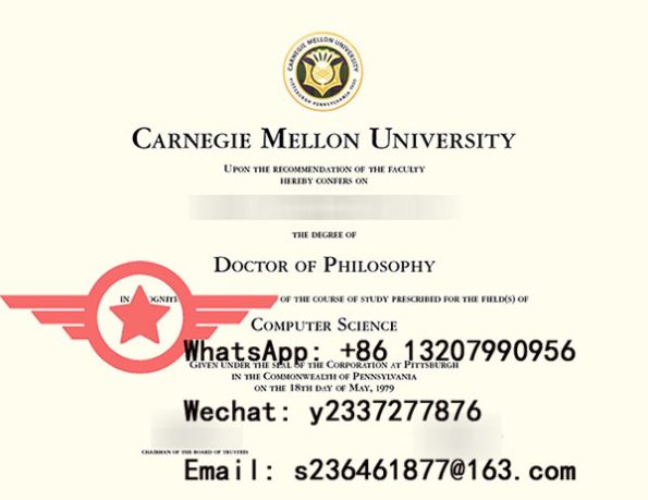 CMU Bachelor of Science fake degree sample