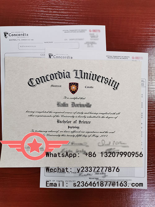 Concordia University fake transcript sample