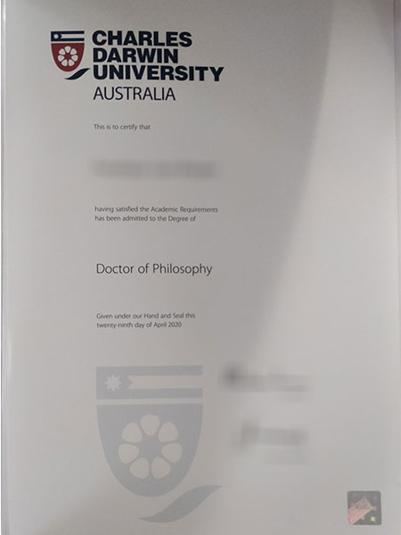 CDU Doctor of Philosophy fake certificate sample