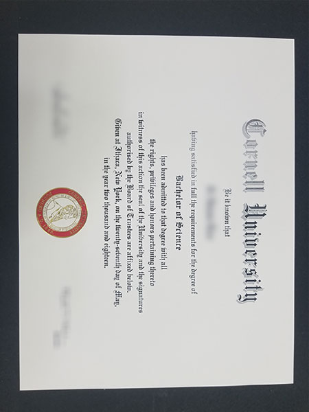 Cornell University Bachelor of Business Administration fake diploma sample