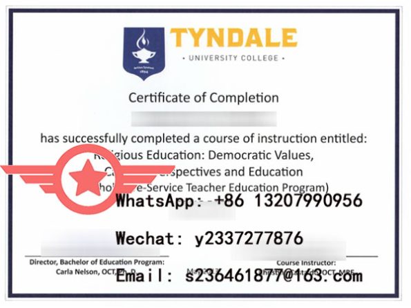 Tyndale University fake certificate