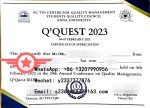 Quest University fake diploma sample